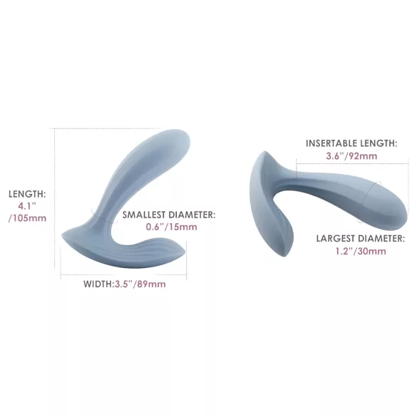 Svakom Erica - draagbare, app-gestuurde opzetvibrator (blauw)