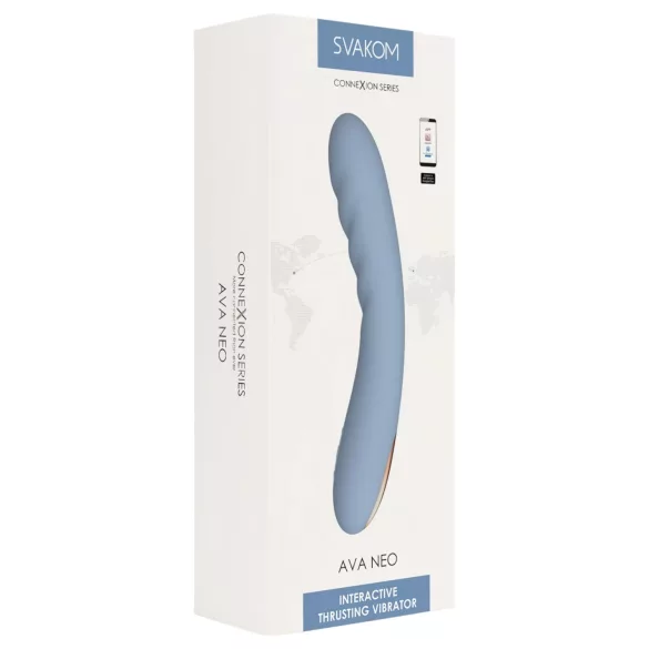 Svakom Ava Neo - slimme app-gestuurde stotende G-spot vibrator (blauw)