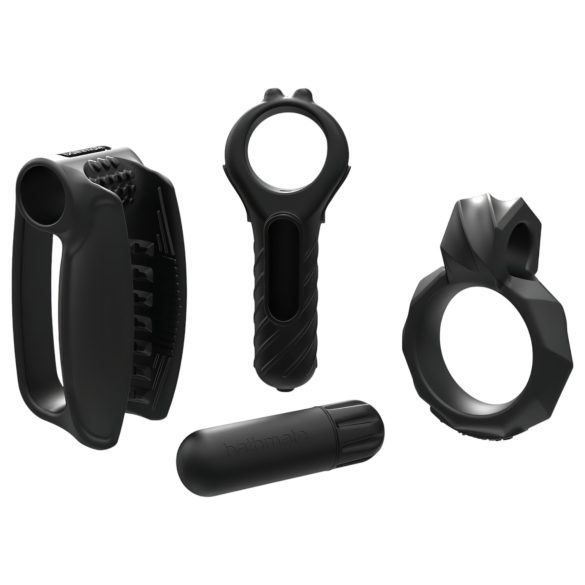 Bathmate Vibe Endurance - masturbator en penringen set (zwart)