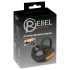 Rebel - vibrerende penis- en balring (zwart)