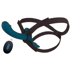 You2Toys - strap-on vibrator set - zwart/blauw