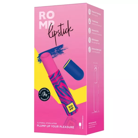 ROMP Lipstick - clitorisstimulator met luchtdruk - oplaadbaar - roze