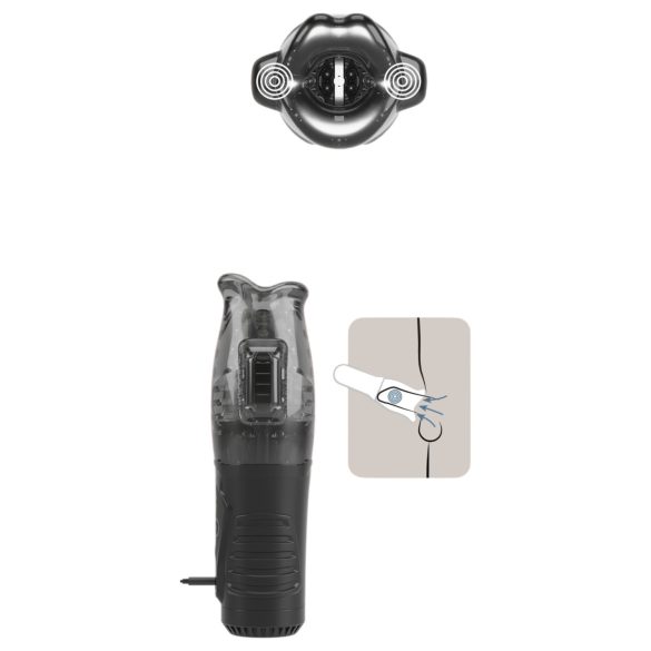 Stroker - automatische zuigende en vibrerende masturbator - grijs