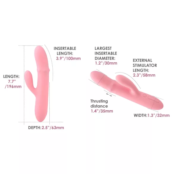 Svakom Mora Neo - App-gestuurde vibrerende kralen-vibrator met clitorisstimulator (roze)