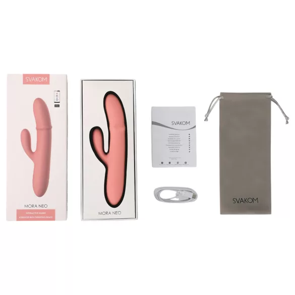Svakom Mora Neo - App-gestuurde vibrerende kralen-vibrator met clitorisstimulator (roze)
