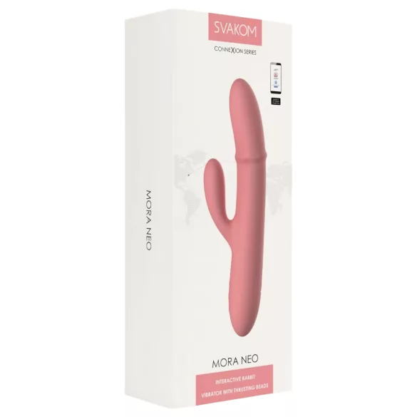 Svakom Mora Neo - App-gestuurde vibrerende kralen-vibrator met clitorisstimulator (roze)