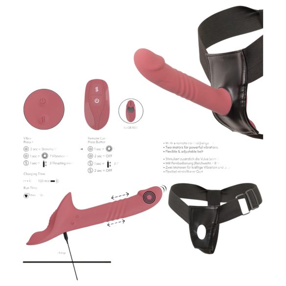 You2Toys - strap-on vibrator set (rood)