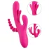 SMILE - drievoudige vibrator met tong (roze)
