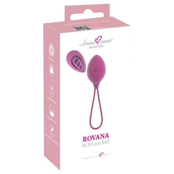 Beau Coeur Rovana - afstandsbedienbare vibratie-ei - paars