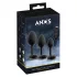 ANOS - vibrerende buttplug set - siliconen - zwart