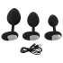 ANOS - vibrerende buttplug set - siliconen - zwart