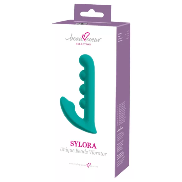 Beau Coeur Sylora - parelversierde 2-in-1 vibrator (groen)