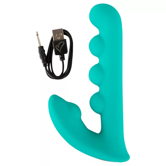 Beau Coeur Sylora - parelversierde 2-in-1 vibrator (groen)