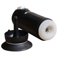   Snail Vibe Jet - stotende masturbator met verwarmingsfunctie (zwart)