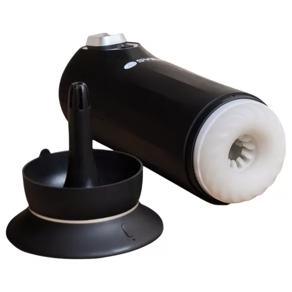 Snail Vibe Jet - stotende masturbator met verwarmingsfunctie (zwart)
