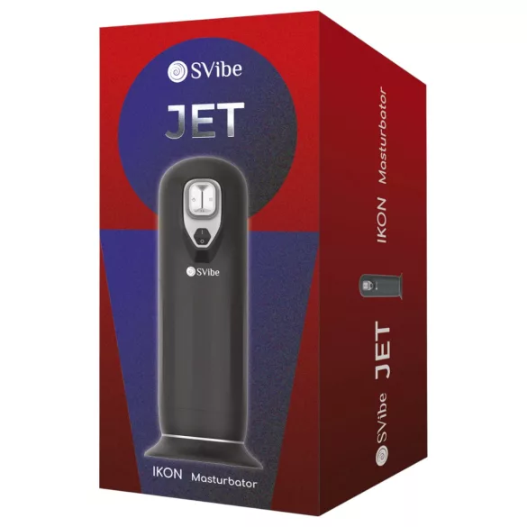 Snail Vibe Jet - stotende masturbator met verwarmingsfunctie (zwart)