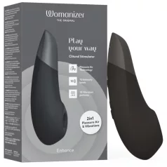   Womanizer Enhance 2in1 luchtdruk clitorisstimulator + vibrator (zwart)