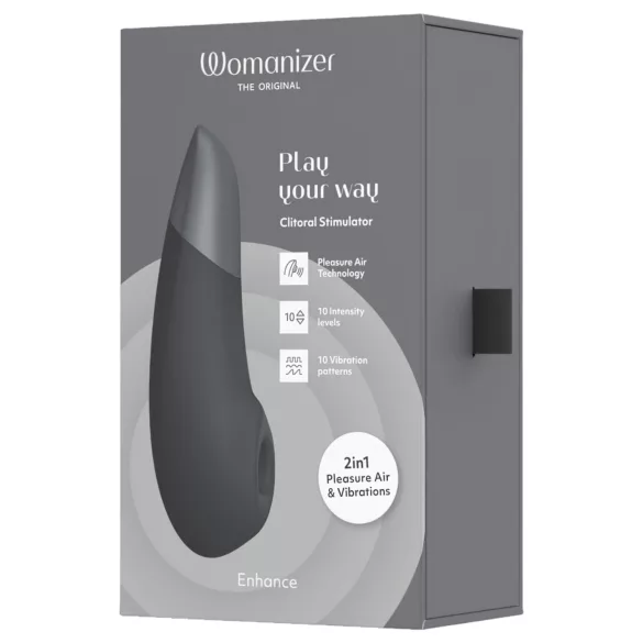 Womanizer Enhance 2in1 luchtdruk clitorisstimulator + vibrator (zwart)