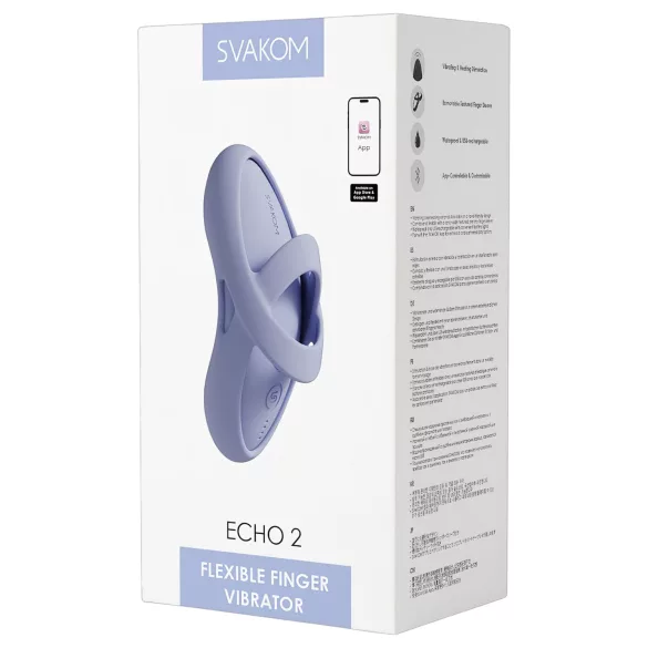 Svakom Echo 2 - vinger vibrator - bluetooth - siliconen - blauw