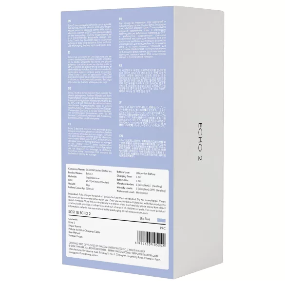 Svakom Echo 2 - vinger vibrator - bluetooth - siliconen - blauw