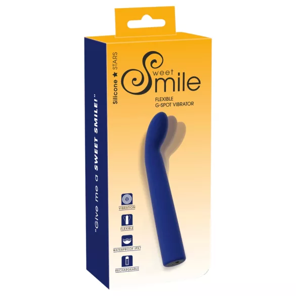 Smile - G-spot vibrator gebogen - siliconen - blauw