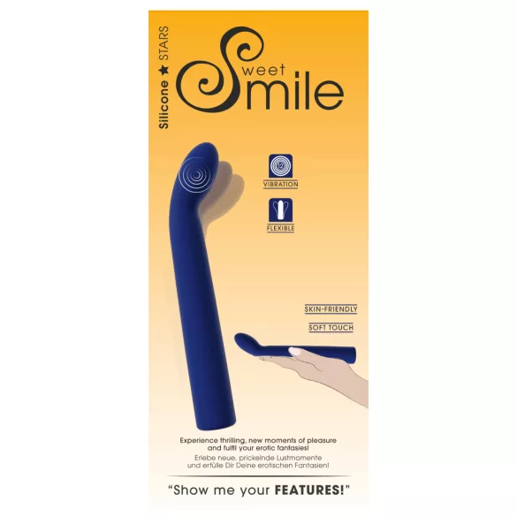 Smile - G-spot vibrator gebogen - siliconen - blauw