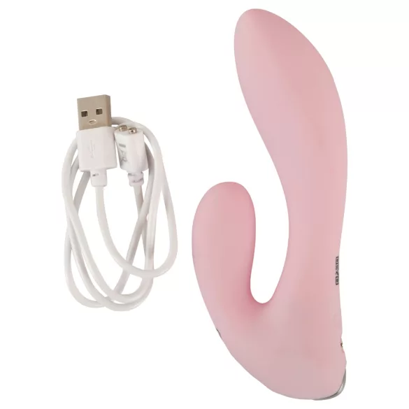 Beau Coeur Cerya - mini vibrator met clitorisstimulator (lichtroze)