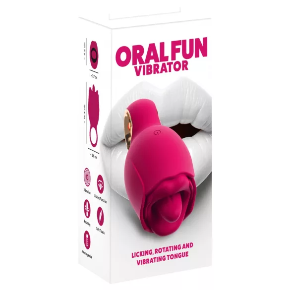 You2Toys Oral Fun - tongvormige clitorisstimulator (roze)