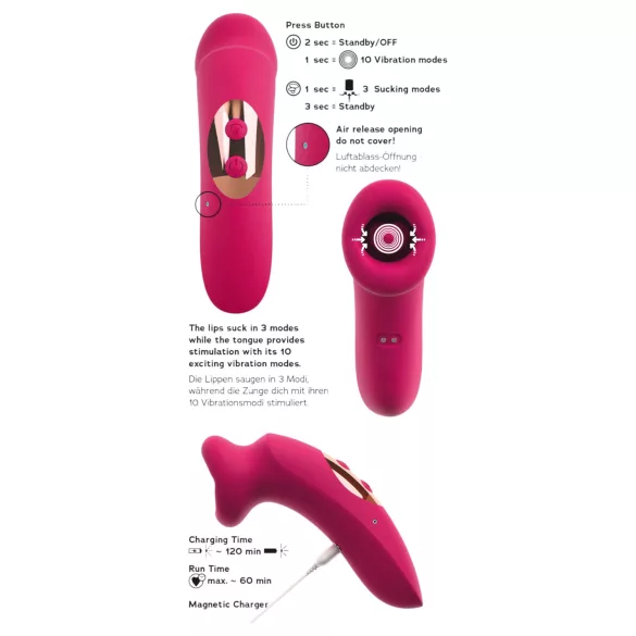You2Toys Oral Fun - zuig- en likstimulator voor de clitoris (roze)