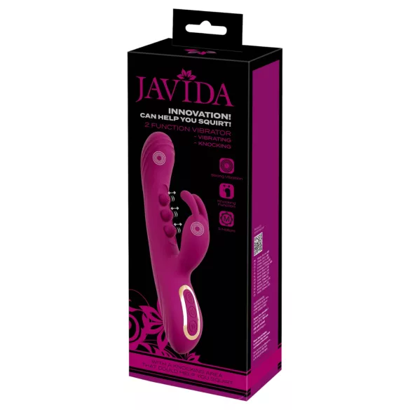 Javida - vibrator met kogeltjes en clitorisstimulator - silicone - paars