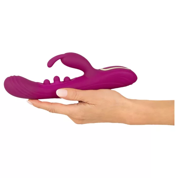 Javida - vibrator met kogeltjes en clitorisstimulator - silicone - paars