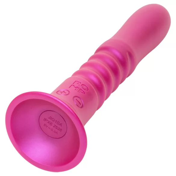 ROMP Jiggle - stootvibrator met zuignap (roze)