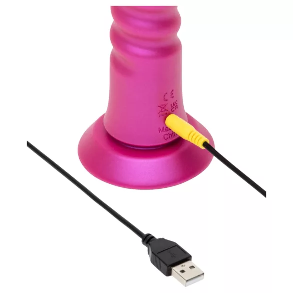 ROMP Jiggle - stootvibrator met zuignap (roze)
