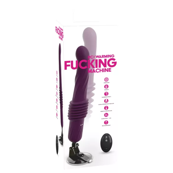 You2Toys - op afstand bestuurbare verwarmde stotende vibrator (paars)