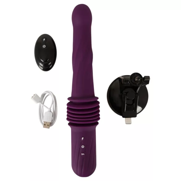 You2Toys - op afstand bestuurbare verwarmde stotende vibrator (paars)