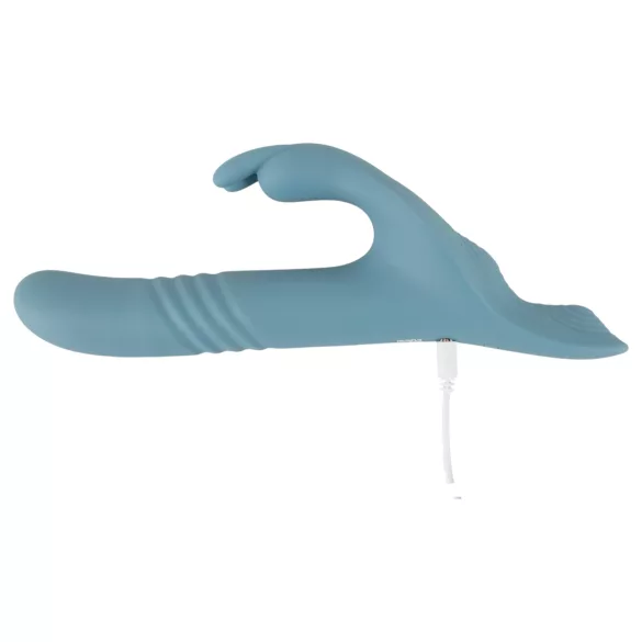 You2Toys - 3-delige opzetbare konijnen-duw vibrator met afstandsbediening (blauw)