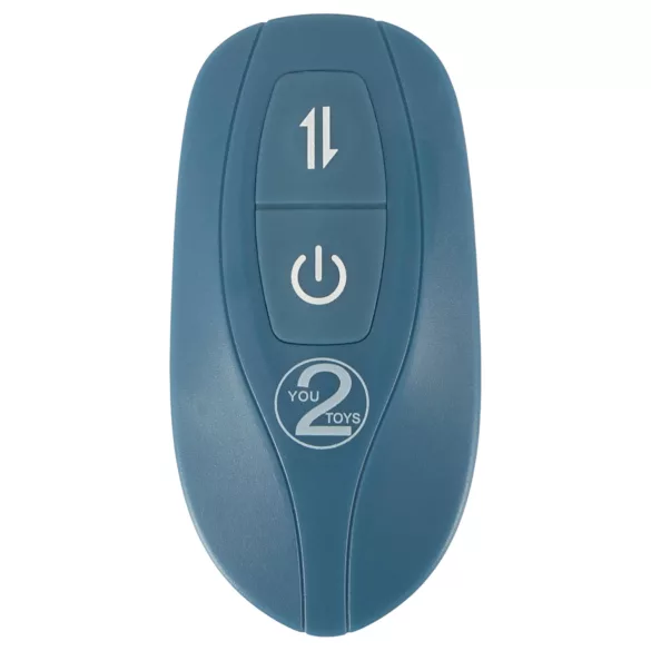 You2Toys - 3-delige opzetbare konijnen-duw vibrator met afstandsbediening (blauw)