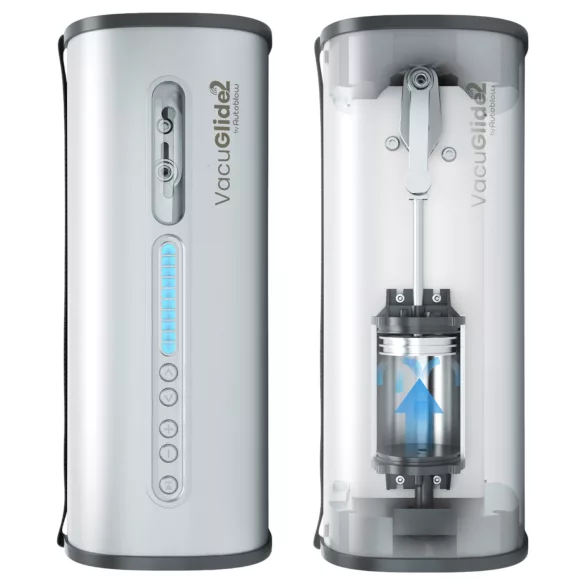 VacuGlide 2 - automatische, netvoeding mannelijke luxe masturbator (zilver)
