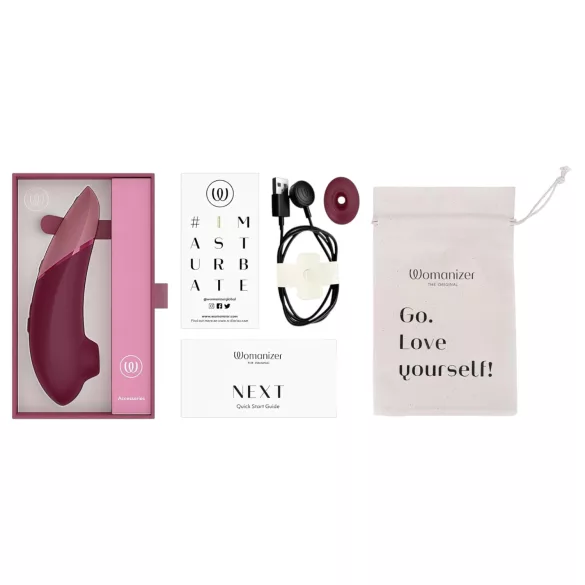 Womanizer Next - luchtdruk clitorisstimulator - oplaadbaar - bordeaux