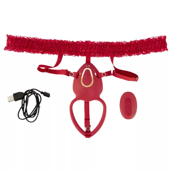 You2Toys - draagbare vibrerende clitorisstimulator (rood)
