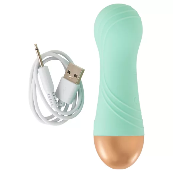Cuties - oplaadbare, waterdichte mini vibrator (groen)