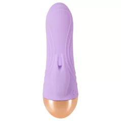   Cuties - oplaadbare, waterdichte mini vibrator met clitorisstimulatie‑arm (paars)