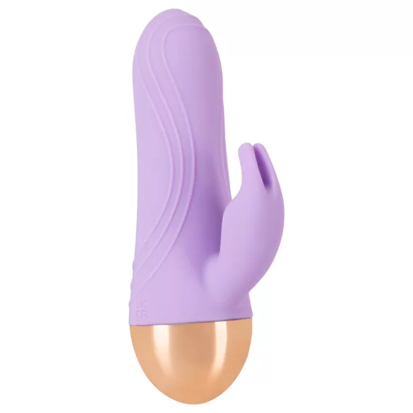Cuties - oplaadbare, waterdichte mini vibrator met clitorisstimulatie‑arm (paars)