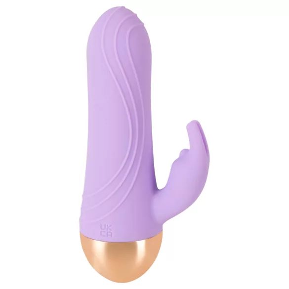 Cuties - oplaadbare, waterdichte mini vibrator met clitorisstimulatie‑arm (paars)
