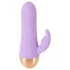 Cuties - oplaadbare, waterdichte mini vibrator met clitorisstimulatie‑arm (paars)