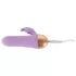 Cuties - oplaadbare, waterdichte mini vibrator met clitorisstimulatie‑arm (paars)