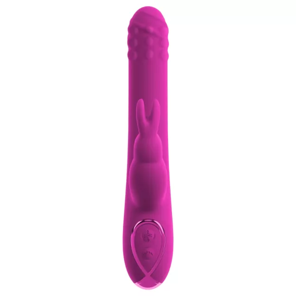 Sweet Smile - duwende, roterende vibrator met clitorishendel (roze)
