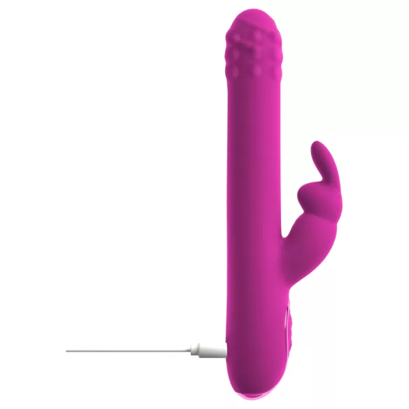 Sweet Smile - duwende, roterende vibrator met clitorishendel (roze)