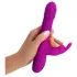 Sweet Smile - duwende, roterende vibrator met clitorishendel (roze)