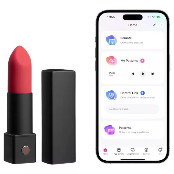 Lovense Exomoon - mini vibrator in lippenstiftvorm (zwart)
